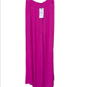 Pink satin Palazzo pants L